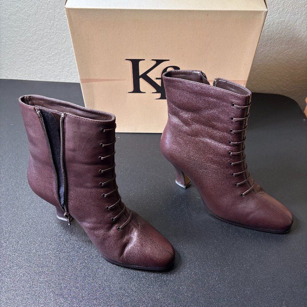 Kf Ltd. Lace up/Heel Boot size 7.5 Leather Victorian Style